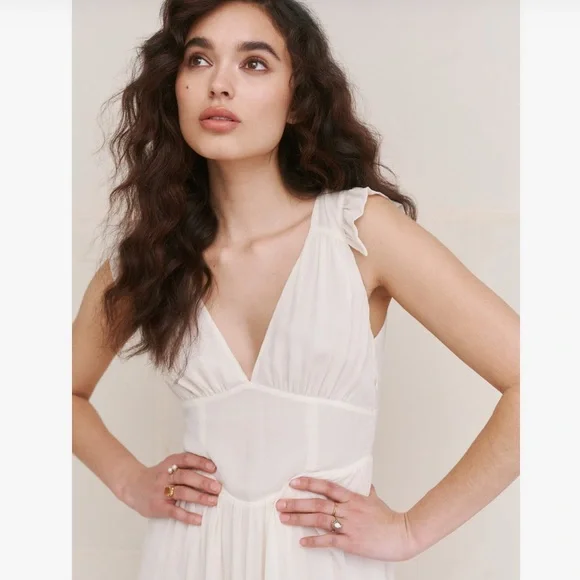 Reformation Daylight Dress in Ivory Bridal NWT 6